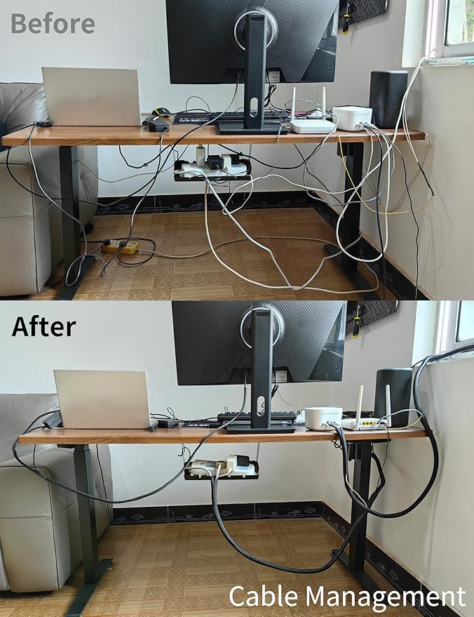 Cable Management Split Wire Loom Sleeve - Cord Hider & Protector for Desk, Pet Chew Proof, Wire Cover Organizer, Flexible Tube for Wires and Cables (1/2 Inch 25FT, Black)