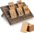 Blulu 31 Pack Wooden Earring Display Stand 7 Slots jewelry Display Holder with Earring Card for Selling Vendors Retail Show