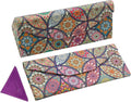 Foldable Glasses Case, Magnetic PU Leahter Sunglasses Case, Cute Hard Shell Folding Eyeglass Cases for Women Kids