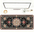 Vintage Persian Carpet Mouse Pad – Large Extended Desk Mat 35.43 x 15.75 in – Oriental Floral Rug Design, Non-Slip Rubber Base, Stitched Edges, Soft Keyboard & Mouse Mat for Office or Gaming