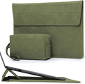 HYZUO 13 Inch Laptop Sleeve with Stand Feature for MacBook Air 13 M4 M3 M2 M1 2025-2018, MacBook Pro 13 M2 M1, 13" iPad Pro/Air, Surface Pro, with Carry Bag, Olive Green