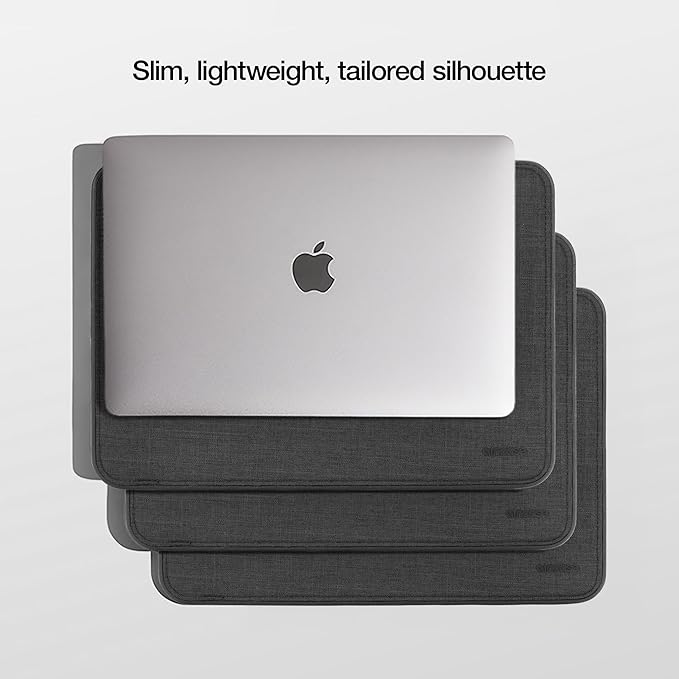 Incase ICON Sleeve with Woolenex - MacBook Air 13 inch Case - 2025, 2024, 2023, 2022, M4, M3, M2 - Fitted MacBook Case, Laptop Sleeve, Hard Cover, Durable, Lightweight - Graphite