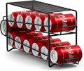 Sorbus Soda Can Rack Beverage Dispenser & Organizer for 12 Standard 12oz Cans - Refrigerator Compatible (1 Pack, Black)