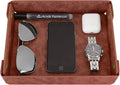 CASIRENA Father's Day Gifts Faux Leather Valet Tray Organizer for Men - Catch-All Tray for Entryway Table Key, Wallet, Watch, Coin Change, Phone, Dresser EDC Dump Jewelry, Bedside Nightstand Desk-top