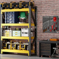 48" W Garage Shelving,4-Tier Heavy Duty Storage Shelves Unit with Adjustable Metal Shelf for Warehouse,Basement,Workshop,4000LBS,48" W x 20" D x 79" H,Black&Yellow