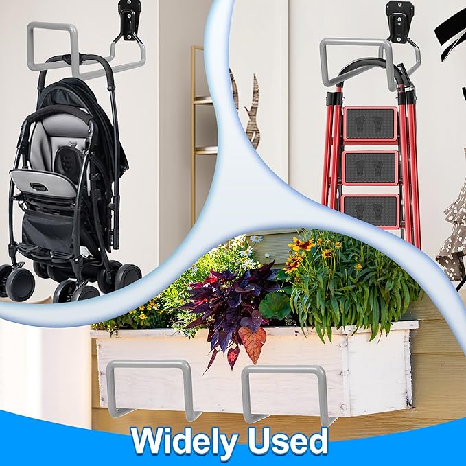 Garden Hose Holder - Metal Garden Hose Reel Wall Mounted Water Hose Holders for Outside, Heavy Duty Hose Hanger for Water Hose Storage