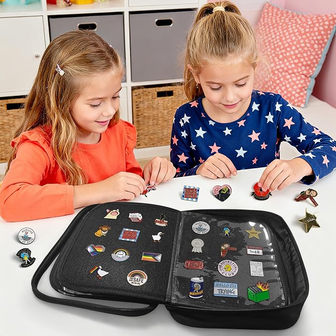 FR Multi-Function Enamel Pin Display Book, Detachable Binder Pin Bag