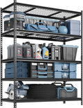FLEXIMOUNTS Garage Shelving, Heavy Duty Shelving 2000 lbs, 5-Tier Garage Storage Shelves,Industrial Shelves for Heavy Tools and Equipment, 48" W x 24" D x 72" H