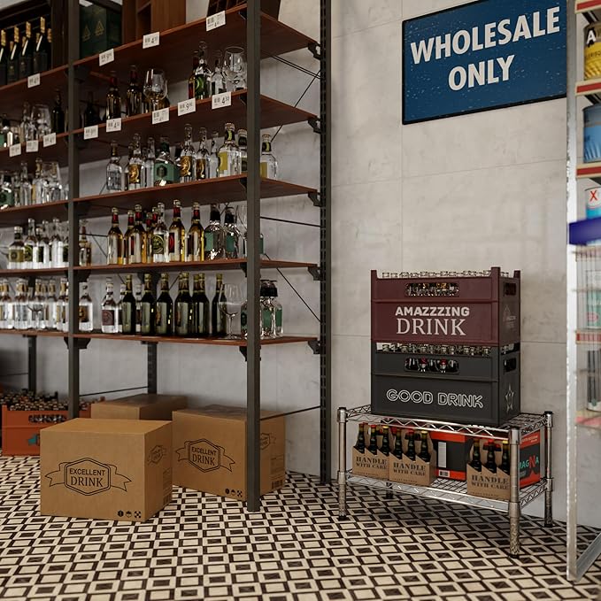 14" Deep x 24" Wide x 14" Height Wire Shelving Kit | 2-Tier | NSF Commercial Storage Rack Unit
