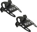 HUCK 2 Pack Helmet Wall Mount Holder Rack for Motorcycle Helmets, Coats (Basic, Black)