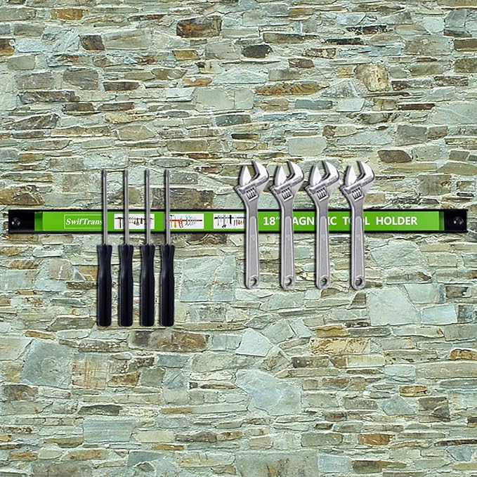 Magnetic Tool Holder 18 Inch 8 Pack Heavy Duty Magnet Tool Bar Strip Rack Wall Mount Green¡­