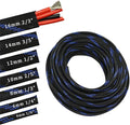 30ft PET Expandable Sleeving Wire Cable Sleeve (2/5" Steel Blue&Black 30ft)