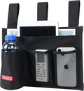 Hanging Bedside Caddy,Bedside Organizer Caddy for Bed Rails(Classic 4 Pockets-Black)