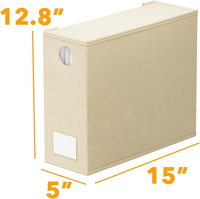 SpaceAid 2 Pack Bed Sheet Organizers and Storage, Foldable Sheet Organizer for Linen Closet, Sheets Set Folder Keeper with Window XL (Queen & King Size) Organizing Bedding Container, Beige