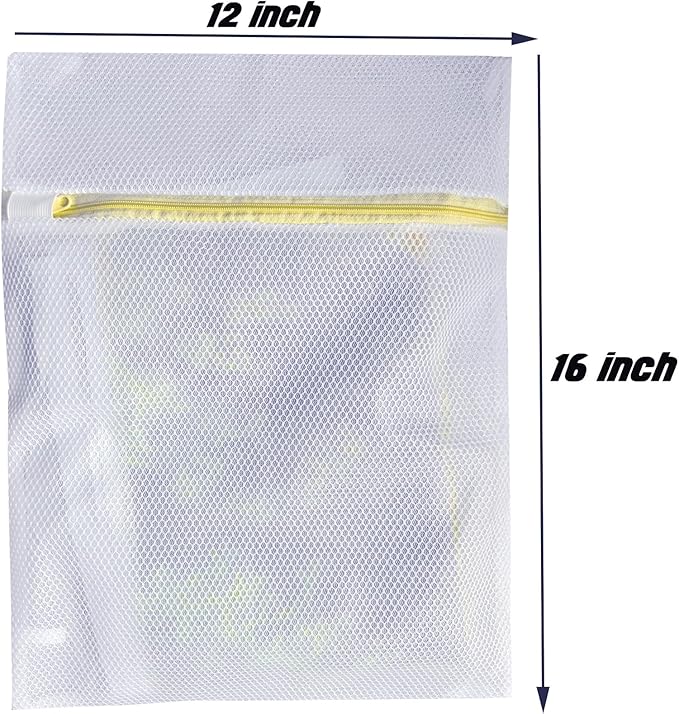 10 Pcs Laundry Bags Mesh Wash Bags, Premium Durable Double-Layer Honeycomb Mesh Laundry Bags for Delicates 12 x 16 Inches