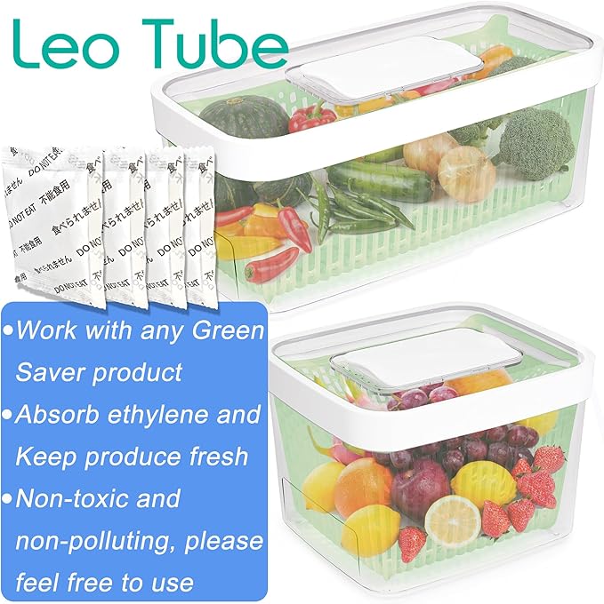 10-Pack Replacement Kits for OXO Good Grips GreenSaver Carbon Filter Refills, Compatible with OXO Good Grips GreenSaver Produce Keeper & Standing Crisper Drawer Insert, Keep Fruits Veg Fresh