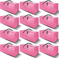 12 Pack Heavy Duty Large Moving Bags W/Backpack Straps - Strong Handles & Zippers, Storage Totes For Space Saving, Fold Flat, Alternative to Moving Box and Storage Bin, Pink