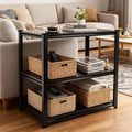 3-Tier End Table, Sofa Side Table for Small Space with Storage Shelf, Couch Table & Nightstand for Living Room, Bedroom, Office,32''H×20''W×14''D