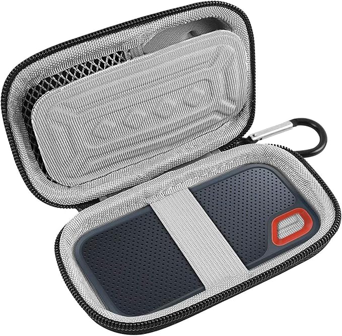 Case Compatible with SanDisk 1TB 2TB 500GB / for SanDisk PRO Extreme Portable SSD, External Solid State Hard Drive Storage Holder for SDSSDE61/ SDSSDE60/ SDSSDE81 (Box Only) Blue