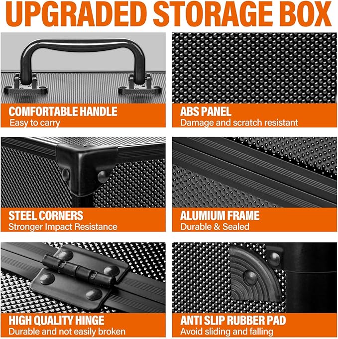 Graded Card Storage Box, Top Loaders Case, Sports Trading Box, Slab PSA MTG CSG BGS SGC Magnetic Holder, Waterproof Carrying Case, Collector Storage Boxes