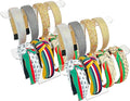 Bigfety Acrylic Headband Holder, 2 Pack Clear Headband Organizer Stand, Hair Accessories Storage (2-Tier & 2-Panel)
