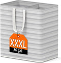XXXL 36gal(136L) Large Laundry Basket, Laundry Hamper 2 Section with Reinforced Handles, Waterproof Collapsible Clothes Hamper for Bedroom Laundry Room Dorm Bathroom