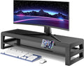 2-Tier Metal Computer monitor stand Laptop Desk Shelf & Monitor Riser ，27.55 inches long desk riser Monitors/PC/Laptop/Computer Space Saver Organizer (Basic Version, Two-layer 700mm)