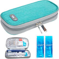 YOUSHARES Insulin Cooler Travel Case TSA Approved Medication Diabetic Supplies Cooler For Travel Refrigerated Medicine Organizer Bag With 2 Ice Pack