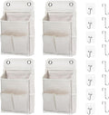 Hanging Basket for Organizing, Wall Organizer with Pockets and Over The Door Organizer，Can for Home, Closet, Office and Camper (4 White)
