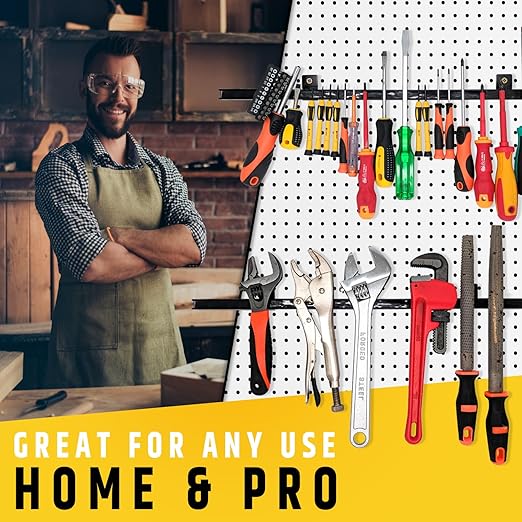 24" Heavy-Duty Magnetic Tool Holder (Upgraded Version) - Extremely Powerful Magnetic Pull Force to Hold Heavy Tools - Professional Space-Saving Magnetic Bar - Tool Organizer Rack/Strip