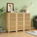 Mid-Century Modern Tall Wooden Dresser with 12 Spacious Drawers, Entryway Storage Chest with Smooth Metal Handles, Bedroom Clothes Organizer for Entryway, Office, and Small Spaces, Natural X3