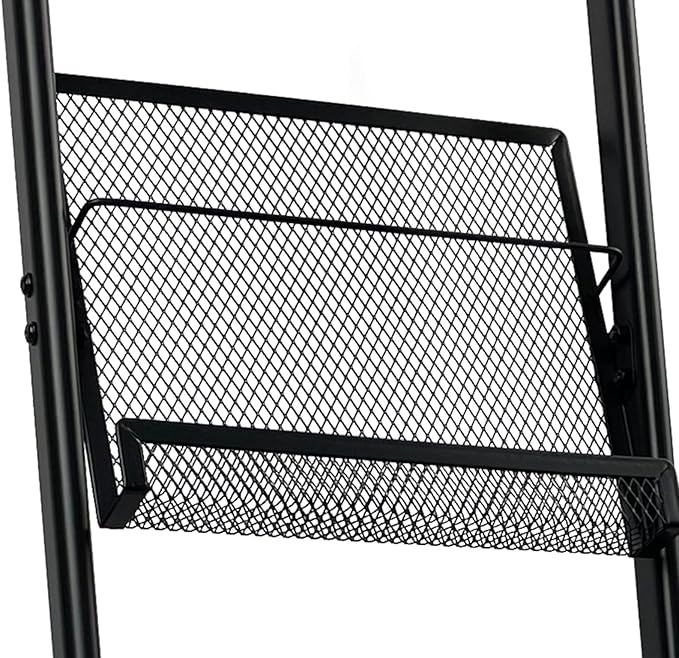 TONGMO Floor-standing 3-Layer Magazine Rack, Brochure Display Stand, made of high-hardness metal, suitable for Exhibitions, Offices, and any organization requiring information display. (3F-Black)