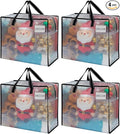 VENO 4 Pack Heavy Duty Moving Bags, Storage Bags, Packing Supplies, Top Zipper, Storage Totes for Camping, Clothes, Bedding, Comforters, Pillows (13 Gallon Clear, 4 Pack)