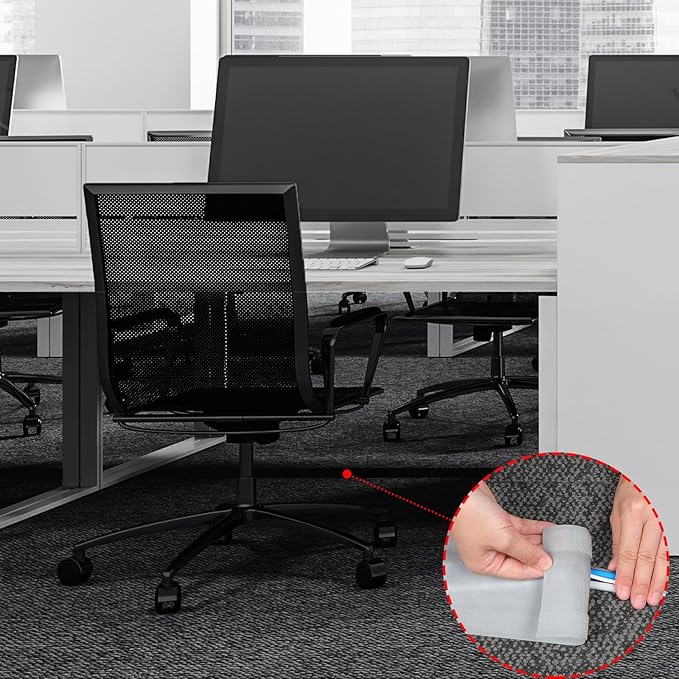 WILLBOND Carpet Cord Cover Cable Protector Floor Cover Cable Protector Management Only for Commercial Office Carpet(39.37 ft,Grey)