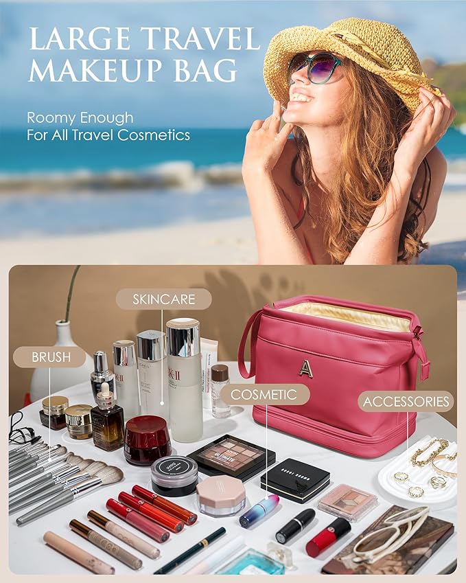 Birthday Gifts, Makeup Bag for Women, Bridesmaid Engagement Gift for Her Travel Toiletry Bag Make Up Bag Pouch for Purse Bridal Shower Gifts for Engagement Wedding Bridesmaids Gift