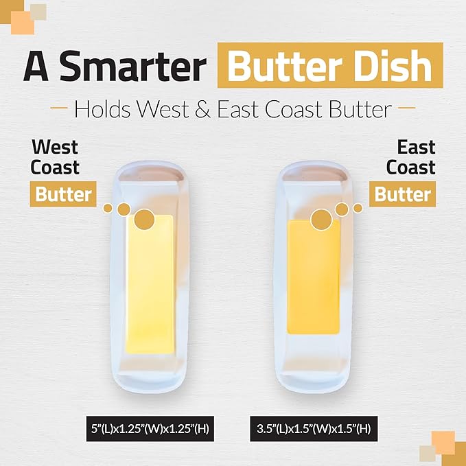 Butter Hub Butter Dish with Lid and Knife, Magnetic Butter Keeper, Easy Scoop, No Mess Lid, Plastic, Dishwasher Safe (Pistachio)