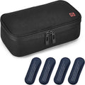 ALLCAMP Insulin Cooler Travel Case for Diabetic Organize Medication with 4 Ice Packs Black(9X 4.72x 3.14 inches)