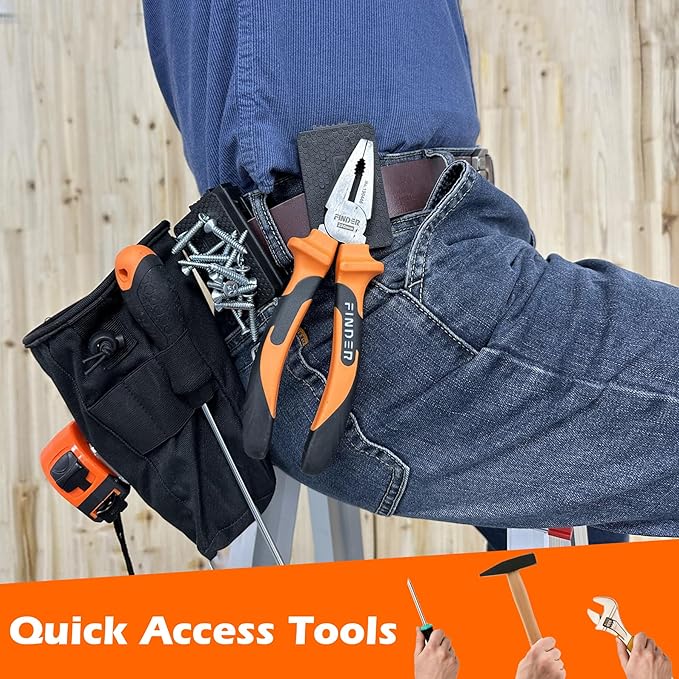 MUTUACTOR 1 PCS Magnetic Tool Belt Clip,Anti-Slip Heavy-Duty Magnetic Mount Tool Belt Holster,Quickly Access Rubber Coated Magnet Belt Clip for Organizing Screwdrivers Hammers Wrenchs
