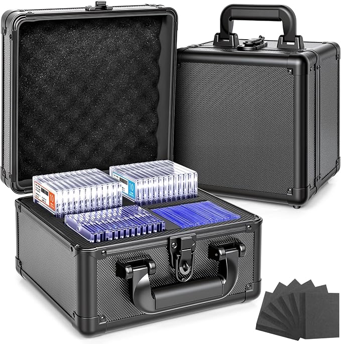 Graded Card Storage Box, Top Loader Boxes, Sports Trading Card Storage Case, Slab PSA/GMA/CSG/SGC/HGA Magnetic Holder, Baseball Football Card Case, Holds 200+ Cards