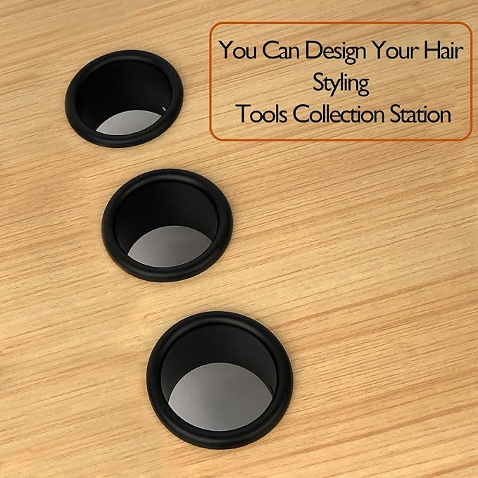Hair Styling Station - Curling Hot Iron Appliance with Tube Package and Organizer for Salon, 3pcs, 2inch, Black