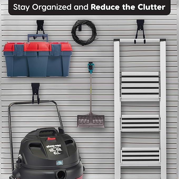 FELLER Slatwall Hooks and Slatwall Accessories - 20 Pack Premium Heavy Duty Single and Double Slatwall Hooks & Hangers for Efficient Storage, Used as Proslat Accessories