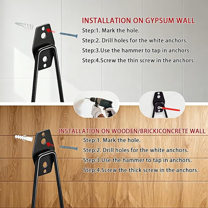 4 Pack Garage Hooks Heavy Duty with Anti-Slip Coating, Steel Utility Ladder Hooks for Hanging Garden Tools, Hoses, Ropes, Bikes and More (7.7in)