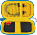 Hard Case Compatible with SanDisk 1TB 2TB 4TB 500GB 8TB Extreme Portable SSD - Up to 1050MB/s - USB-C, USB 3.2 Gen 2 External Solid State Hard Drive Storage Holder for Cables-Blue-Yellow (Box Only)