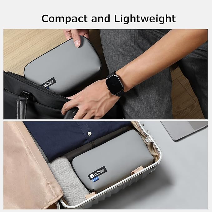 RIGHT AWAY Travel Tech Pouch，Waterproof Cord Case，Electronics Organizer Travel Case，Cable Organizer Storage Bag For Phone, Charger, Accessories（Gray）