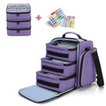 BAFASO Essential Oil Storage with 2 Sheet Labels, Essential Oil Case Holds 72 Bottles (15ml - 30ml), Purple