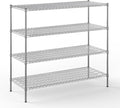 24" Deep x 60" Wide x 54" Height Wire Shelving Kit | 4-Tier | NSF Commercial Storage Rack Unit