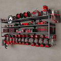 48" Large Power Tools Organizer Wall Mount,12 Drill Holder for Garage, Workshop Heavy Duty Storage Rack