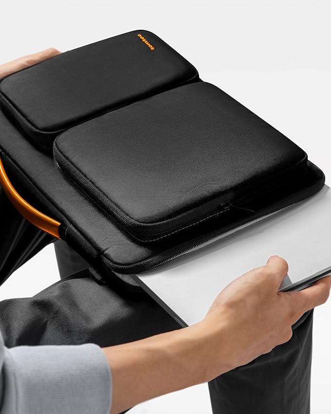 tomtoc 360 Protective Laptop Shoulder Bag for 16-inch MacBook Pro M4/M3/M2/M1 Pro/Max A3403 A3186 A2991 A2485 2024-2019, Water-resistant Sleeve for Dell XPS 15 Surface Book 3 The New Razer Blade 16