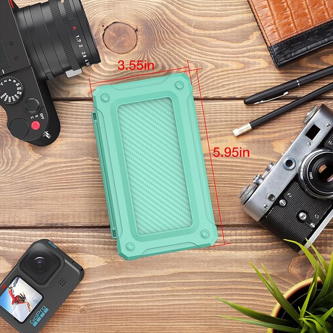 HEIYING Memory Card Case for SD/TF Cards,Portable SD Card Holder Storage Case Compatible with 20 SDXC SDHC and 20 TF Cards Slots