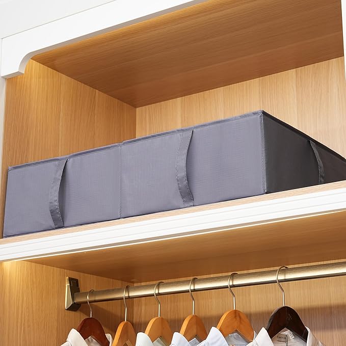 TYEERS Under Bed Storage Containers, Durable Fabric, Washable, Collapsible, Under Bed Storage Bins for Clothes, Blankets, Sheets, Shoes, 27.5x16.5x7 Inches, 1-Pack, Dark Grey
